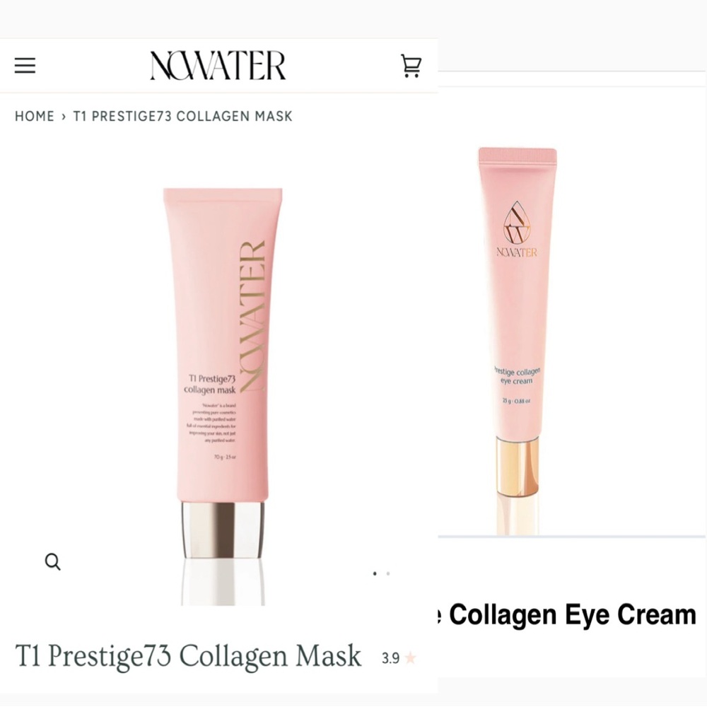 NOWATER T1 PRESTIGE73 COLLAGEN MASK & PRESTIGE COLLAGEN EYE CREAM-BRAND NEW!